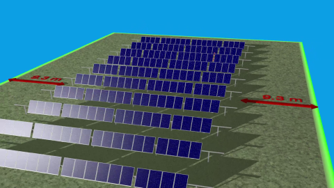 Ray tracing of full PV system