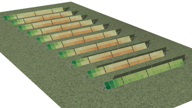 Absorption of light varies with location of module in the system